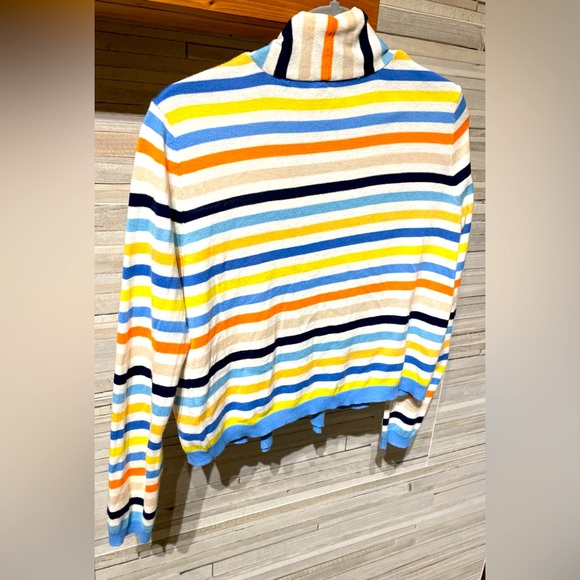 Skye’s the limit striped cotton cropped cardigan size medium - Picture 2 of 3